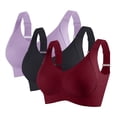 thumbnail image 1 of 3pcs Wireless T-Shirt Bra for Women Full Coverage Seamless Comfortable No Underwire Supportive Everyday Bras, 1 of 8