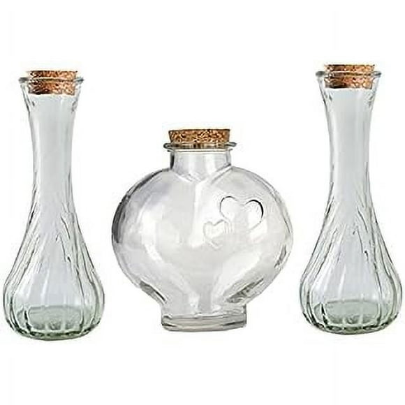 3pcs Wishing Bottle Glass Drift Bottle Ornament Wedding Sand Ceremony Bottles
