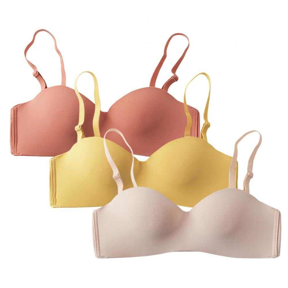 3pcs Women Bralette,1/2 Cup Bra,Back Closure Bra,Adjustable Strap