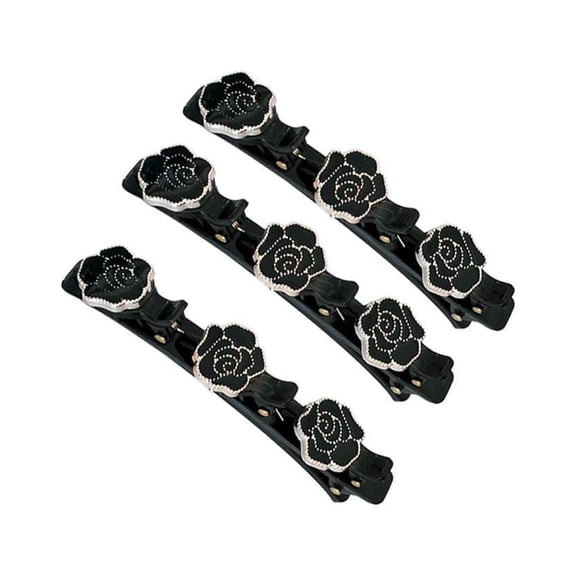 3pcs Women Elegant Flower Pearls Braid Hairpins Sweet Hair Clips Bangs Hold Headband Hair Accessories Barrettes