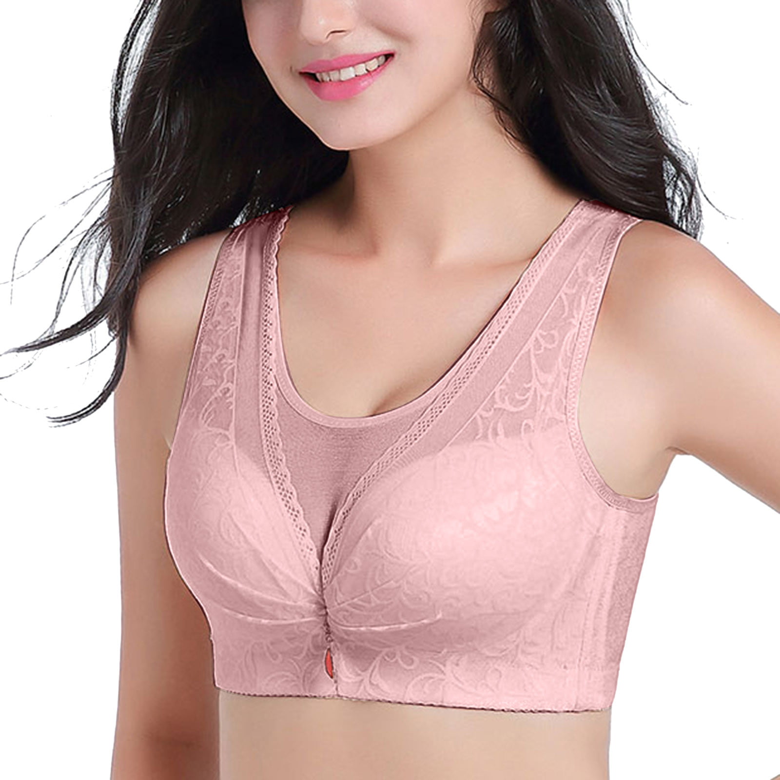 Buy Full Cup Thin Underwear Bra Plus Size Underwire Adjustable lace Bras  Women's Bra Breast Cover B C D Cup Large Size Bh C3306 Lavender Cup Size D  Bands Size Size 44