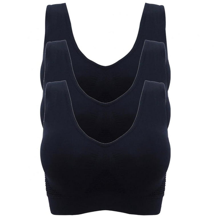 Women Seamless Plus Size Sport Bra Wireless Soft Comfort Gym Yoga Top Vest  M-6XL
