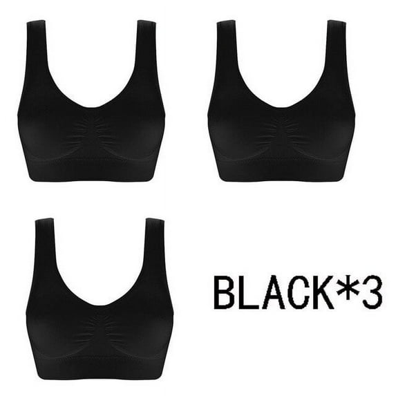 3pcs Women Seamless Bra With Pads Plus Size Bras For Women Brassiere Big Size Vest Wireless BH 5XL 6XL