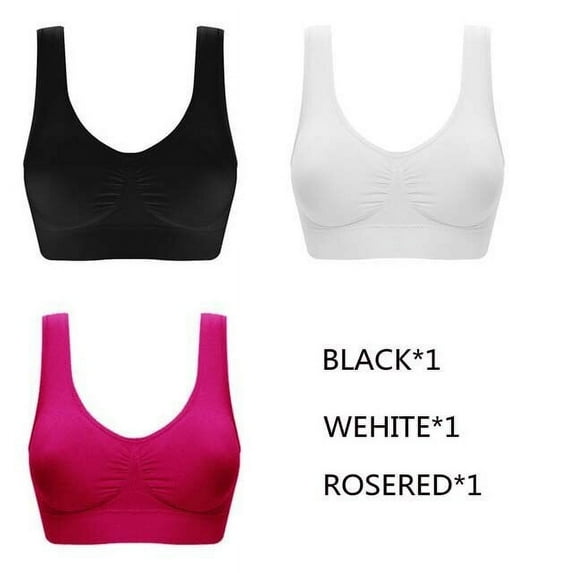 3pcs Women Seamless Bra With Pads Plus Size Bras For Women Brassiere Big Size Vest Wireless BH 5XL 6XL