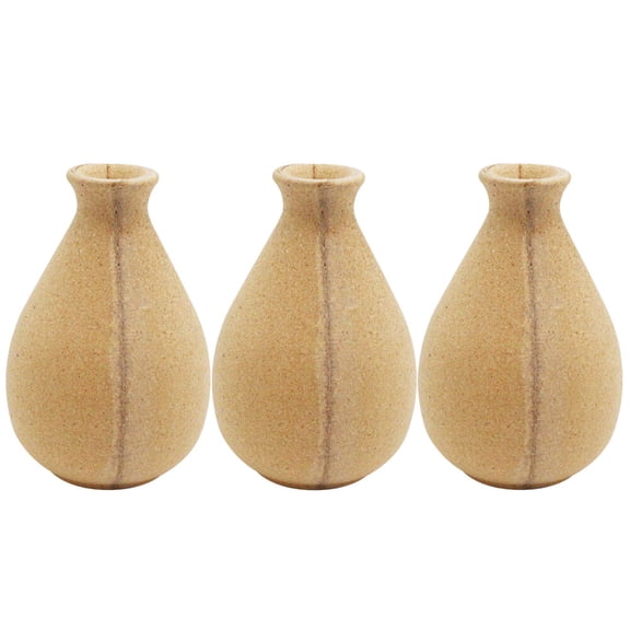 Raindrops DIY Paintable Wood Flower Vase for Home Decoration Beige Color Vintage Style Creative Design