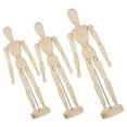 3pcs Wooden Figure Model Human Mannequin Artists Sketch Model Desk