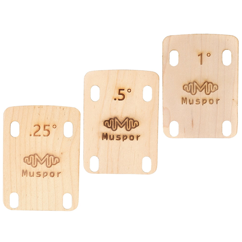3pcs Wooden Guitar Neck Shims Replacement Neck Shims Guitar Bass Repair