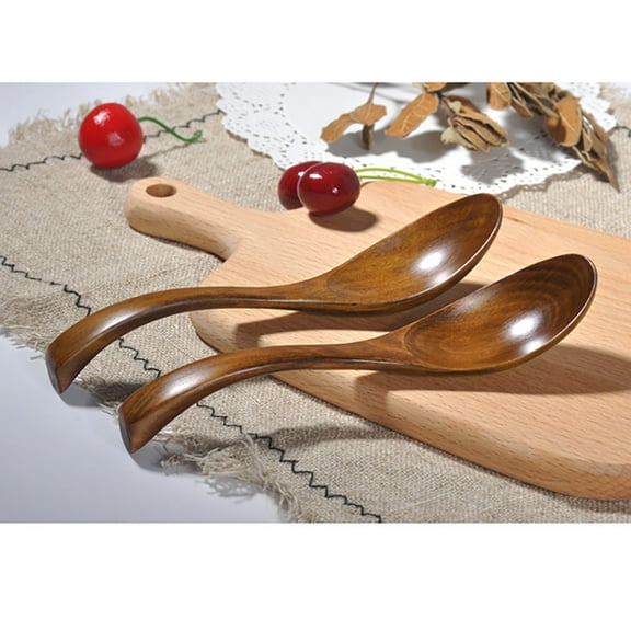 3pcs Wooden Spoons for Honey, 6.7 inch Small Wooden Spoons - Perfect for Tea, Coffee & Soup, Little Wooden Serving Table Spoons Set, Bulk Bamboo Teaspoon