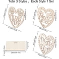 thumbnail image 1 of 3pcs Wooden Table Decorations Unfinished Wood Hanging Ornaments Heart Shape Mr & Mrs Wooden Sign Thank You I Love You Display Stand for Home Decor Wedding Table 5.9inch, 1 of 5