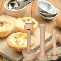 3pcs Wooden Tart Tamper Set, Double Side Pie Pastry Dough Tamper For Egg Tart Pan Mold Diy Cake Dessert Pastry Baking Tool