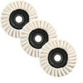 thumbnail image 1 of 3pcs Wool Felt Flap Polishing Disc New Wool Polishing Wheel Disc Buffing Pad Polishing Wheel Disc Buffing Pad Felt Flap Disc Abrasives for Metal Marble Stone, 1 of 2