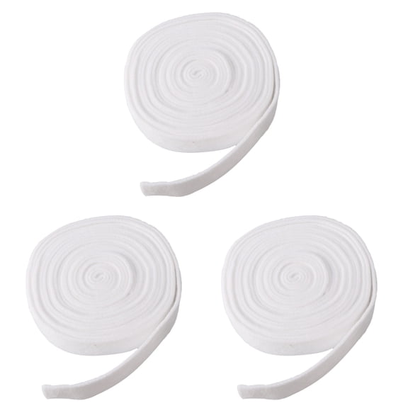 FONDOTIN White Wool Felt Ribbon 3-Pack for Christmas Decorations, Holiday Crafts, Home Decor and Seasonal Projects