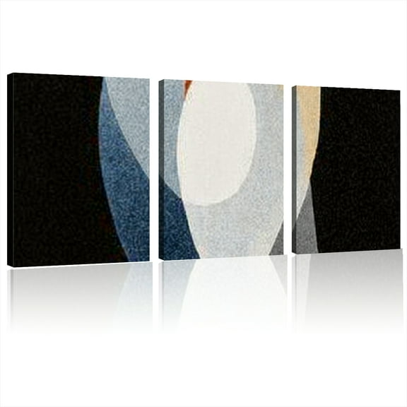 3pcs Wrapped Frame Printed Decorative Painting, Modern Abstract Geometric Canvas Mural Set, Multifunctional Indoor/Outdoor Decoration, Suitable for Living Room, Bedroom,12*16inch*3pcs