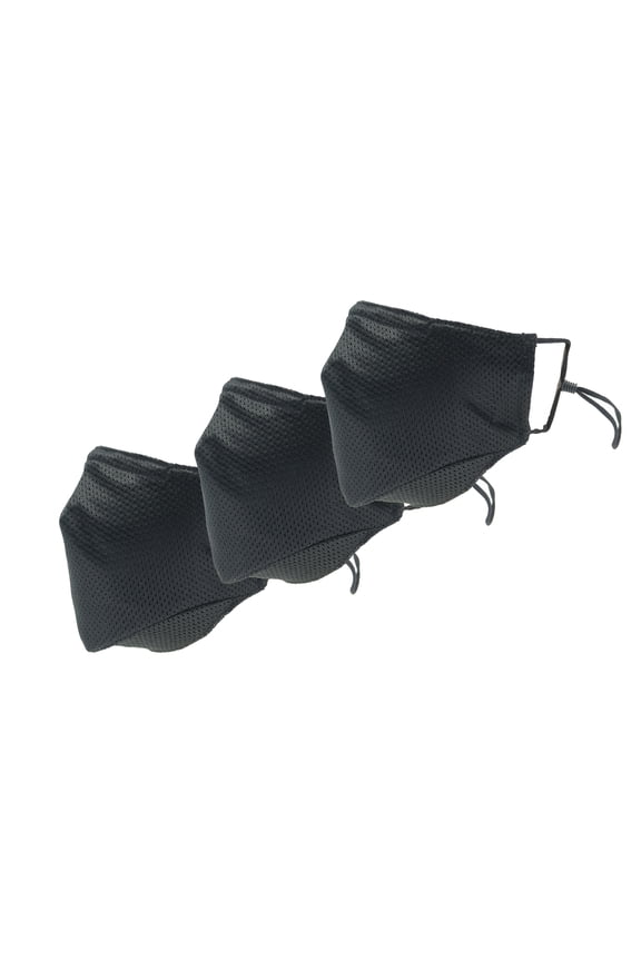 3pcs bundle Triple Layered Sports Cool Mesh Face mask Elastic Earloop Silicone Stoppers Chin Cover Facemask Cover Washable Gym Outdoor Workout
