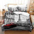 3pcs duvet cover set, Eiffel Tower, 100 microfiber, King