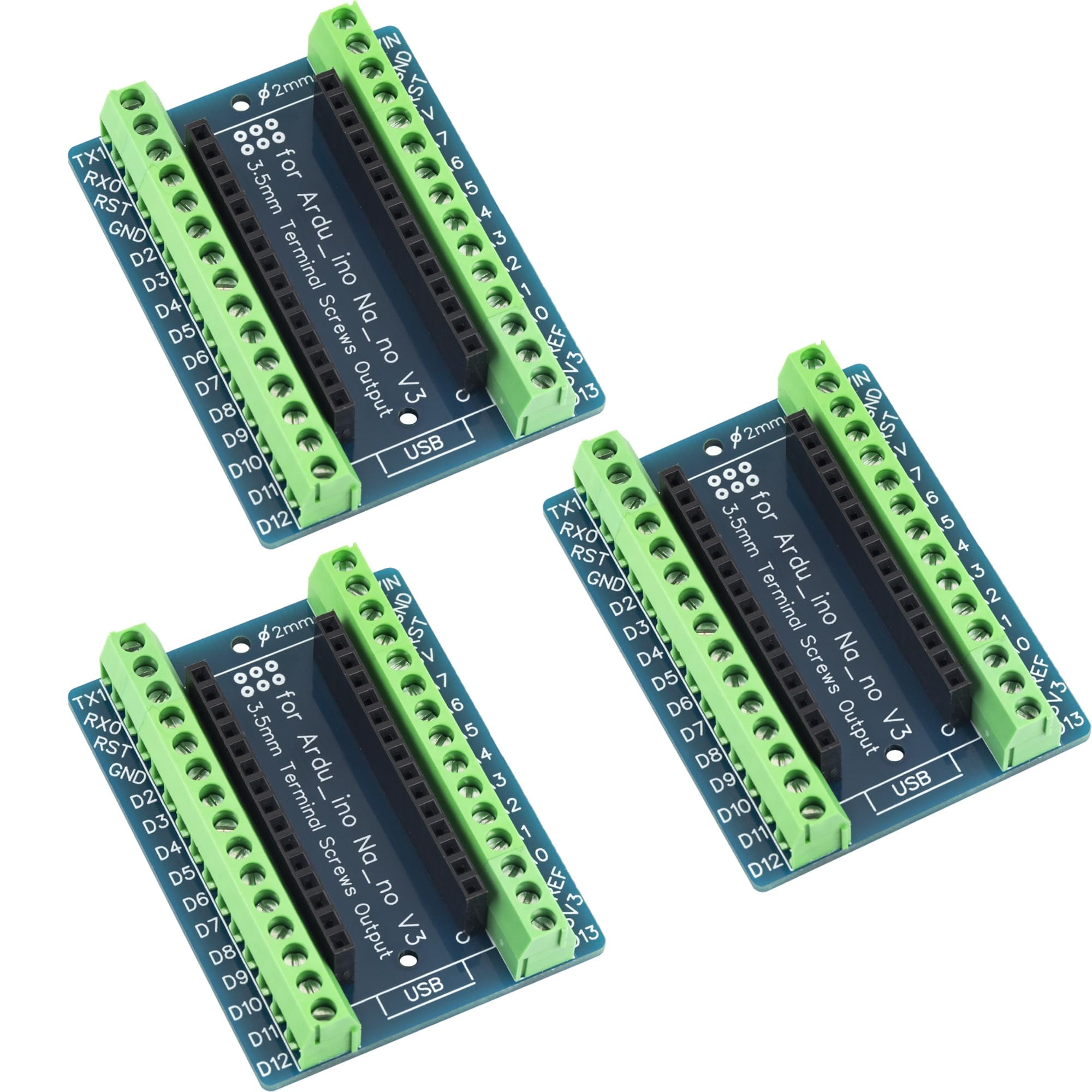 3pcs for Nano 3.0 KEF16 Breakout Board Screw Terminal 3.5mm / 0.14 ...