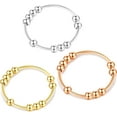 thumbnail image 1 of 3pcs/lot Fidget Ring for Women, Worry Anxiety Rings Beads Fidget Spinner Rings for Men Woman, 1 of 9