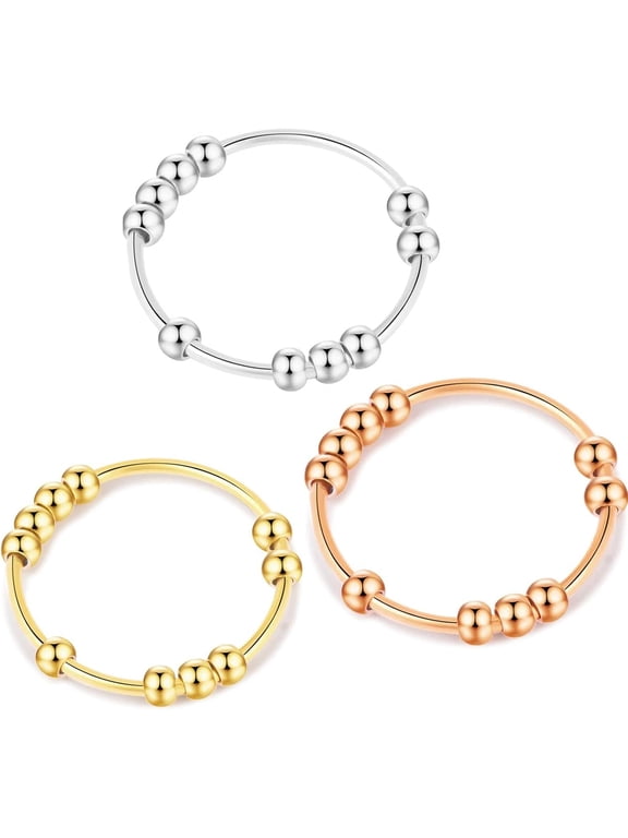 3pcs/lot Fidget Spinner Rings for Men Woman