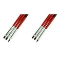 3pcs/lot Red Soft and Pen Brushes Tool Set 2PCS Nail Clean up Brush