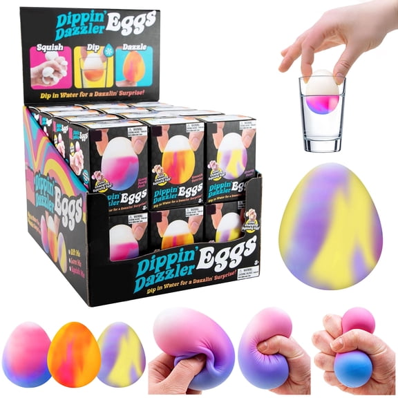 3pcs needo Color Changing Squishy Easter Egg Set   Egg Shaped Sensory Stress Toys, Easter Basket Stuffer, Party Favor, Surprise Egg Filler