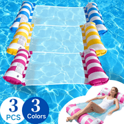 Cayton 3 packs Pool Floats,Pool Water Hammock with Pump,Swimming Pool Lounge for Adult