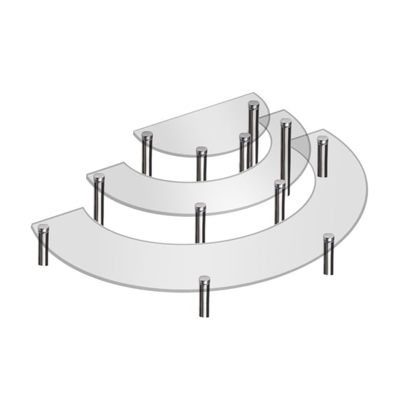 3pcs/set Acrylic Cake Display Rack Party Background Decoration Ornament for Girl Birthday Party Showing