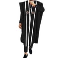 thumbnail image 1 of 3pcs set African Solid Color Men's Casual Suit Long Sleeved robe Tops and Pants Set Party Clothing, 1 of 2