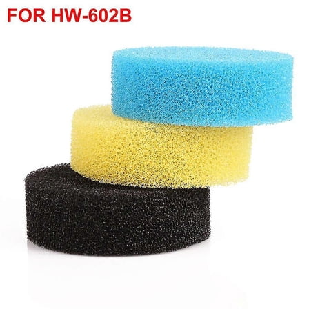 3pcs/set Aquarium Filtration Spare Parts Filter Sponge For Sunsun HW-602B 603B