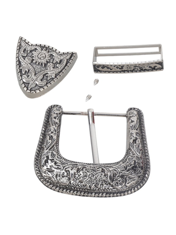 3pcs/set Belt Buckle Western Styled Buckle Head Antique Replacement Waistband Repair Accessory for Men's Women's Girdle