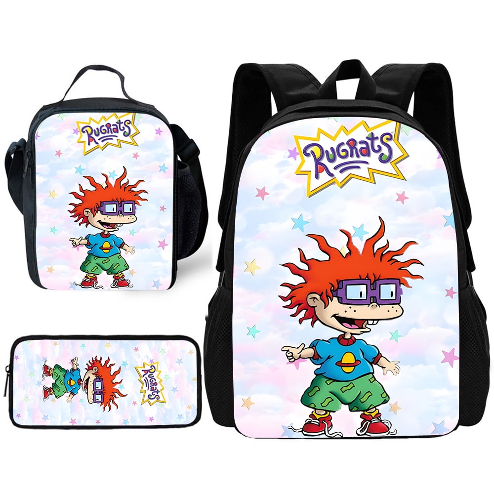 3pcs set Cartoon Funny Rugrats Backpack with Lunch Bags ,Pencil Bags ...