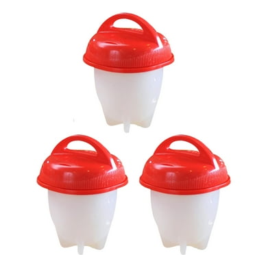 3pcs/set Egg Cooker Non Stick Silicone Hard Soft Maker Boiled Eggs without the Shell