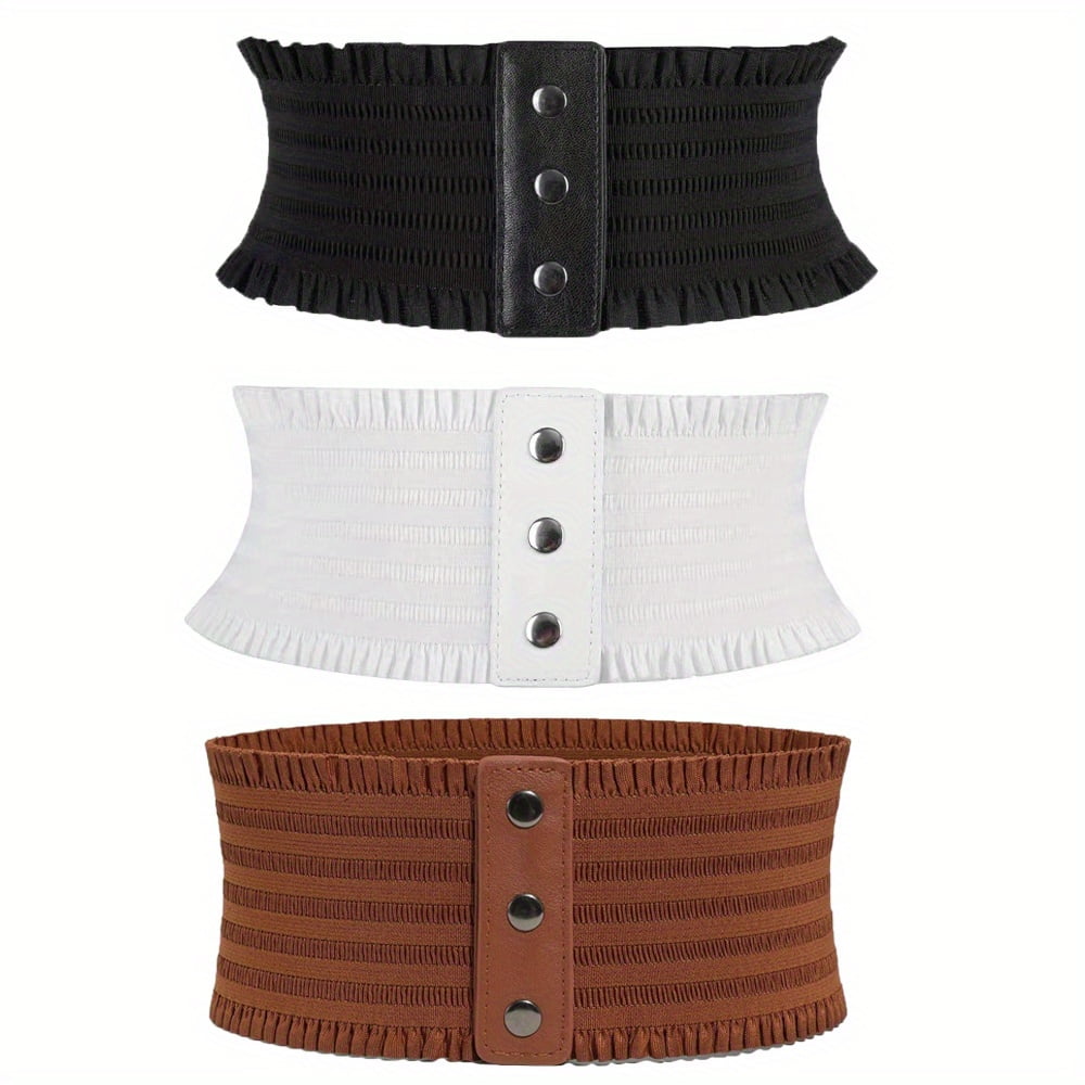 Lace Up Elastic Belt Corset Dress Decorative Belt Stretchy