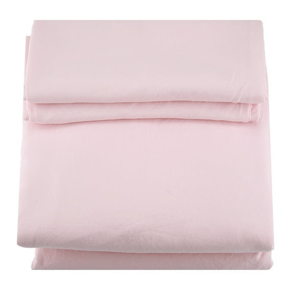 3pcs/set Microfiber Light Pink Solid Color Duvet Cover Pillow Cases Bedding Set (Queen)