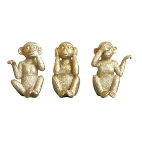 3pcs/set Miniature Monkey Figurines Home Decorative Ornament Crafts for Home Bedroom Dormitory Dormitory Decoration