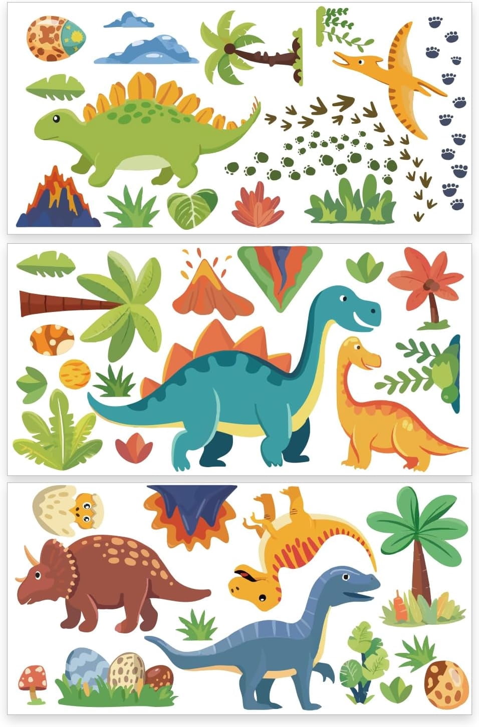 3pcs/set Rub on Transfers for Furniture and Crafts 12x6 inch Dinosaur ...