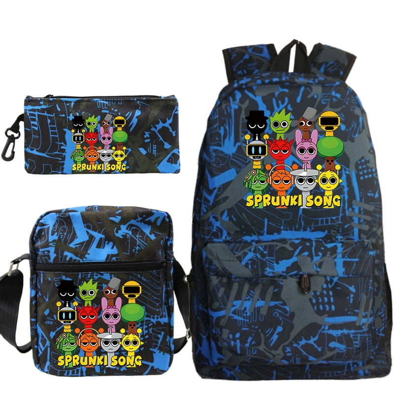 Sprunki Backpack Teenager School Shoulder Bag Travel Viking Bag