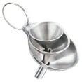 thumbnail image 1 of 3pcs/set Stainless Steel Funnel Liquid Dispenser Kitchen Funnel Set Household, 1 of 9