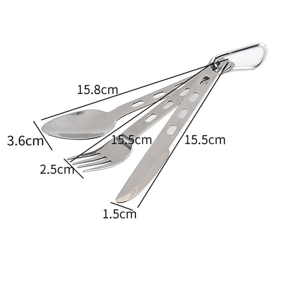 3pcs/set Titanium Cutlery Set Ultra Lightweight Knife Fork Spoon For Home Use Travel Camping Picnic Cutlery Set