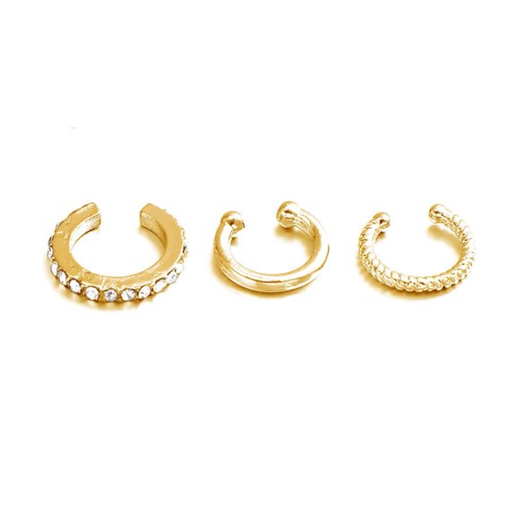 3pcs/set Woman Alloy Earring Ear Cuff Cartilage Non Gift For Her