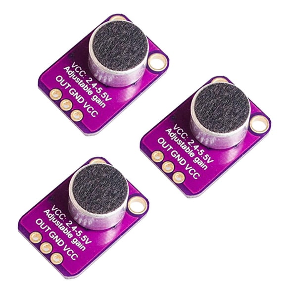 3pieces Electret Microphone Amplifier - MAX4466 Adjustable Gain Board, For PCB Board Module Diy