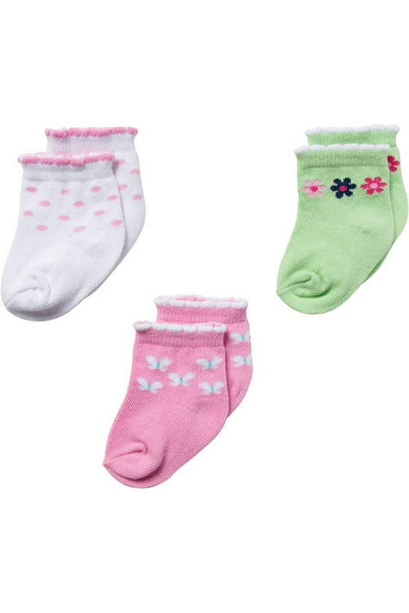 3pk Ankle Bootie Sock - Girl(b)