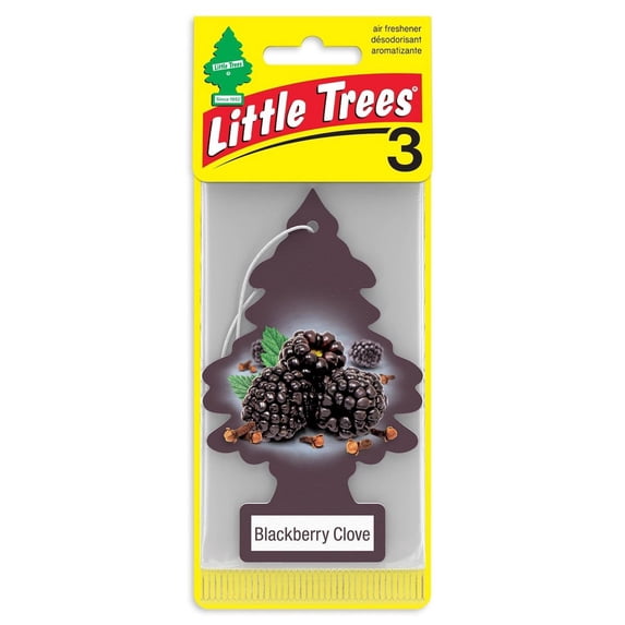 3pk Blackberry Clove Air Freshener: Car Freshener, Scented Paper, Disposable, Brown, Non-Powered
