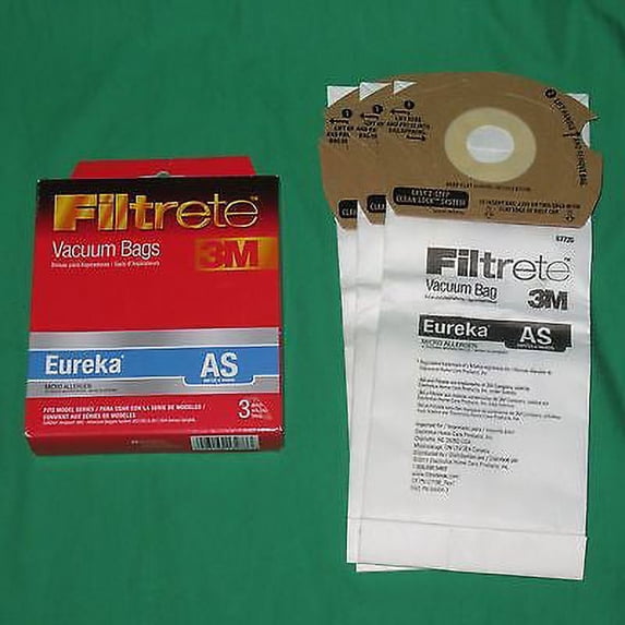 3pk Compatible with Eureka Style AS EL1050, SP1050 Vacuum Bag Type Vac 67726-6 68115 Filtrete 3M