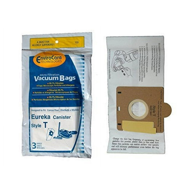 Eureka Maxima Vacuum 3pk Style T Bags Model 61555A, for All Eureka
