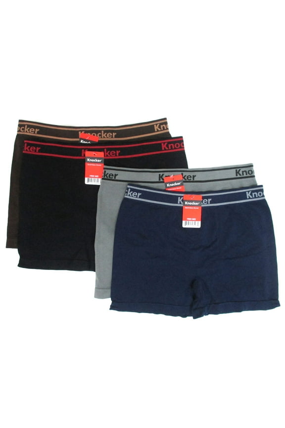 3pk Mens Seamless Athletic Compression Boxer Briefs Microfiber Underwear Knocker