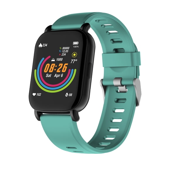 3plus Vibe Pro Smartwatch for Android iPhone, Multiple Sports Modes, Sleep Monitor, IP68 Waterproof, GPS, Teal Band