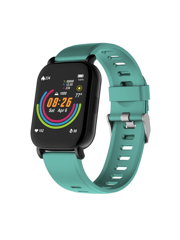 Vibe Pro Smartwatch for Android iPhone, Multiple Sports Modes, Sleep Monitor, IP68 Waterproof, GPS, Teal Band