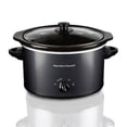 thumbnail image 1 of 3qt Slow Cooker : 3-Setting Small Appliance, 3 Quart Capacity, Metal, Black, Hand Wash, 1 of 8