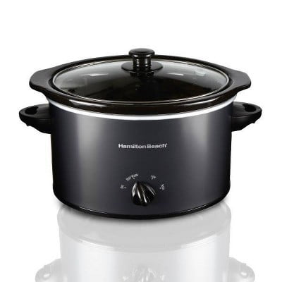 3qt Slow Cooker : 3-Setting Small Appliance, 3 Quart Capacity, Metal, Black, Hand Wash