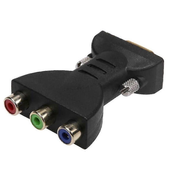3rca Rgb Female To Hd 15-pin Vga Style Component Video Jack Adapter Conventer